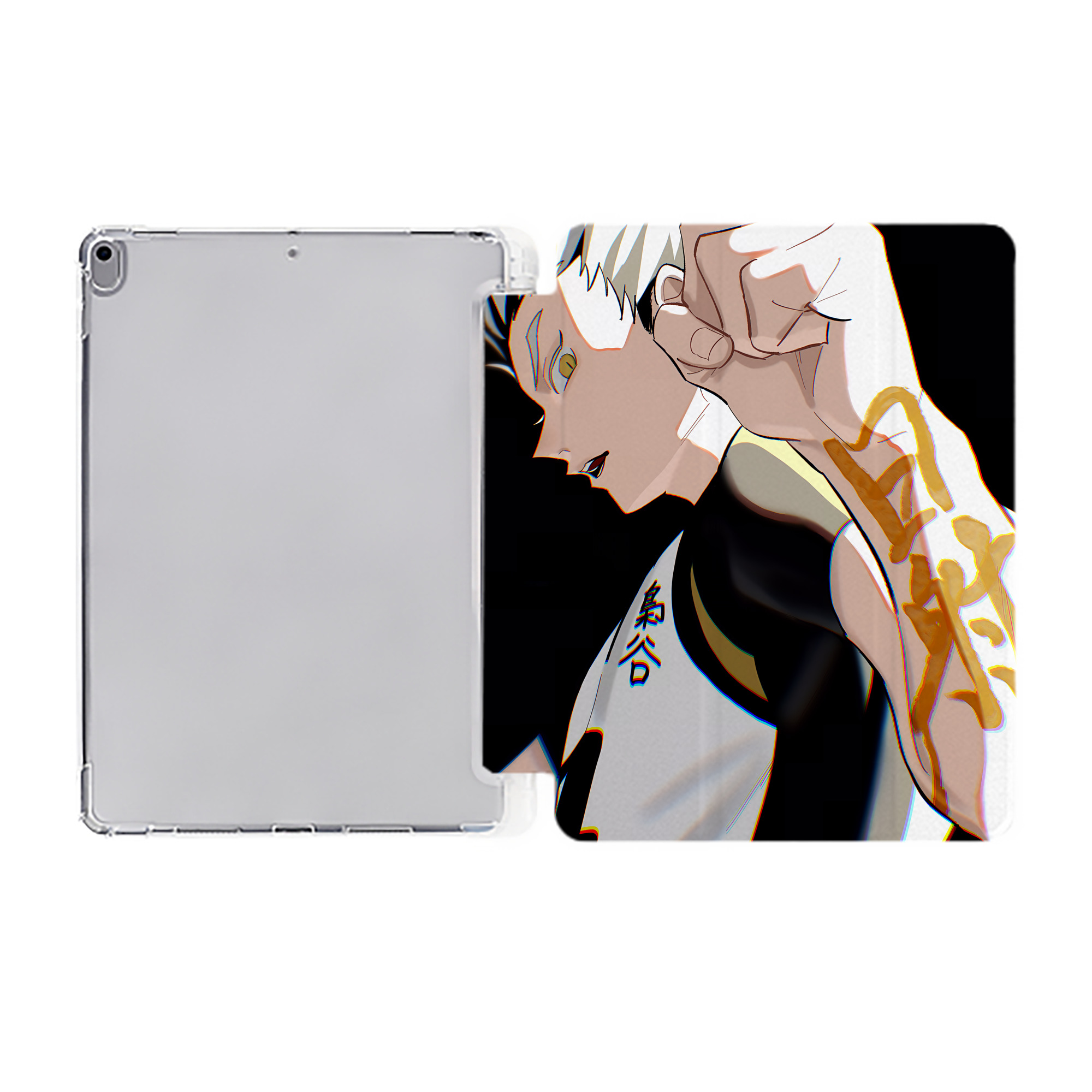 （画像用） ハイキュー!! Haikyu!! IPad ケース ペン収納付き 三つ折りスタンド PUレザー×シリコン 対応機種9.5/10.5/10.9インチ